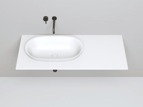 Раковина из искусственного камня S-Stone Salini MAREA 1802201MF 60х40 полувстраиваемая цвет мультиколор - фото 3